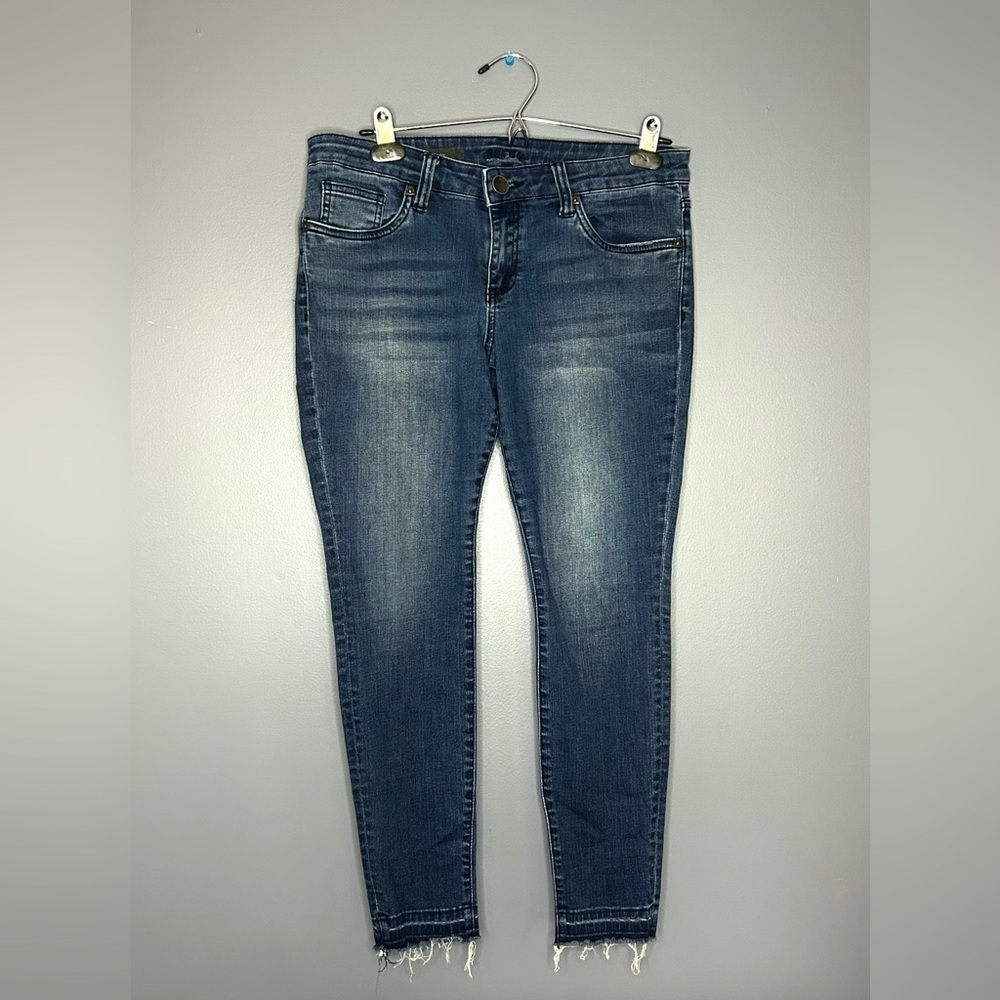 KUT FROM THE KLOTH Ankle Skinny Frayed Hem Blue Jeans Women’s Size 6